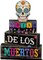 4 Pcs Day of The Dead Table Decorations Day of The Dead Centerpiece for Table Dia De Los Muertos Tiered Tray Decor Wood Sugar Skull Multicolor